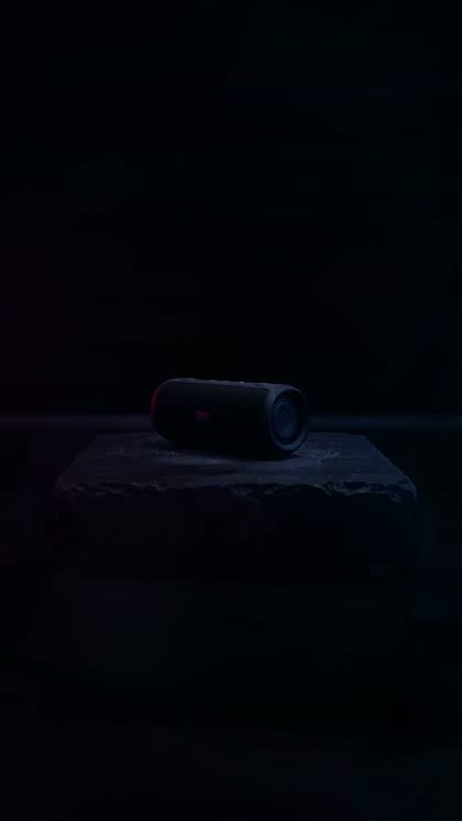 A product sizzle video of a portable speaker