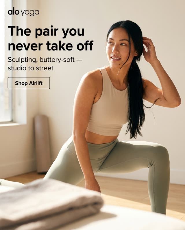 A finished static ad: headline, subline and button composited